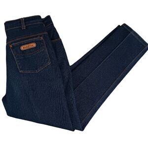 Braxton Vintage Stretch Jeans Womens 14 29"X29" Blue High Rise Tapered Pressed